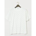 TAKA-Q MEN 【大きいサイズ】クリアリー/CREALY 吸汗速乾 総柄 クルーネック半袖Tシャツ トップス