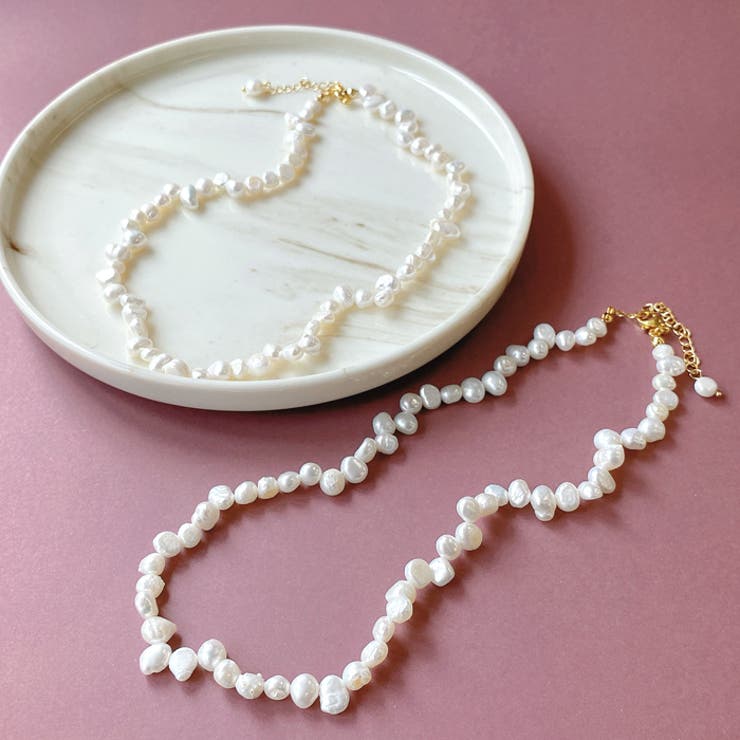 FACION 淡水バロックパールネックレス 天然 ショートネックレス パール 淡水パール 淡水真珠 ピアス 結婚式 二次会 入園式 入学式 オケージョン アクセサリー