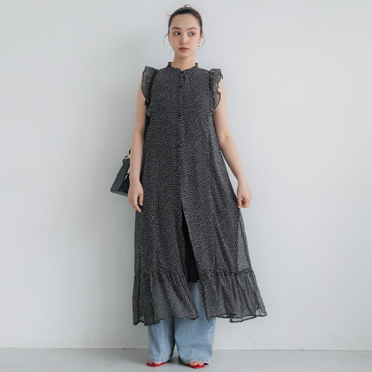 【マラソン期間中 5%OFFクーポン】coca シフォンノースリーブワンピース レディース ワンピース・ドレスのサムネイル