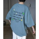 【6/11 1:59まで 10%OFFクーポン】SHIFFON MARK GONZALES ARTWORK COLLECTION マーク ゴンザレス フロント バックプリント ワンポイント刺繍 モチーフ ビッグシルエットTシャツ ユニセックス カットソー