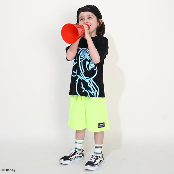 BABYDOLL 親子お揃い ディズニー ネオンキャラクターTシャツ 0322K トップス