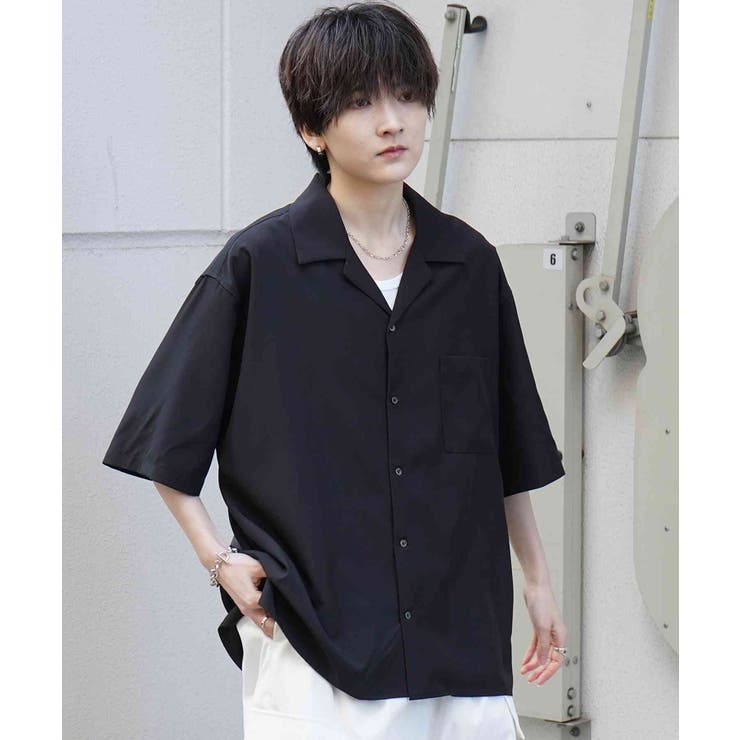 SHIFFON Confirm コンファーム 4WAYストレッチ オープンカラー ルーズシャツ ユニセックス メンズ レディース おしゃれ かっこいい ブランド...