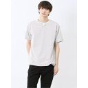 【6/25限定 20%OFFクーポン】TAKA-Q MEN ヘリンボンジャガード キーネック半袖Tシャツ トップス