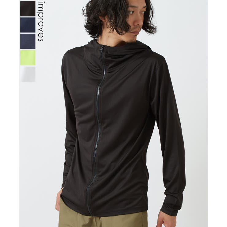 improves ジップパーカー ラッシュガード メンズ Tシャツ カットソー 長袖 アメカジ カジュアル サーフ ストリート 西海岸 大人カジュアル トップス