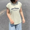 【5%OFFクーポン! 8/27 9:59まで 】non-hedge フロッキーロゴフレンチスリーブTシャツ トップス