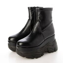 【5/16 1:59まで 5%OFFクーポン】Mafmof Mafmof(マフモフ)10cm厚底ボリュームソールストレッチショートブーツ シューズ・靴