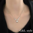 【5/16 1:59まで 5%OFFクーポン】G&L Style キューブ×ハートモチーフシルバーネックレス 10139 アクセサリー
