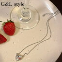 【5/16 1:59まで 5%OFFクーポン】G&L Style ハートモチーフストーンネックレス 10151 アクセサリー