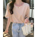 【7/21限定 10%OFFクーポン】Miniministore ボーダーtシャツ半袖 レディース 韓国風 トップス