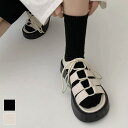 【8/11まで5%OFFクーポン】maison de LATIR コード調整でしっかりフィットするサンダル シューズ スニーカーサンダル コード 紐 調整 フィット 安定感 長時間 お出かけ 厚底ソール 4cm カジュアル デイリー リゾート 旅行 海