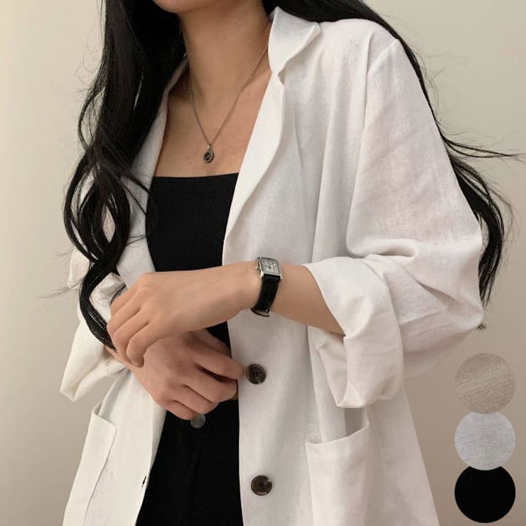 【10％OFFクーポン！11/27(木)1:59まで】VIVID LADY ジャケット レディース 春夏 長袖 アウター テーラードジャケット レディース カジュアル 韓国 サマースーツ アウター レディース 夏 リネンタッチ ナチュラル oudo077