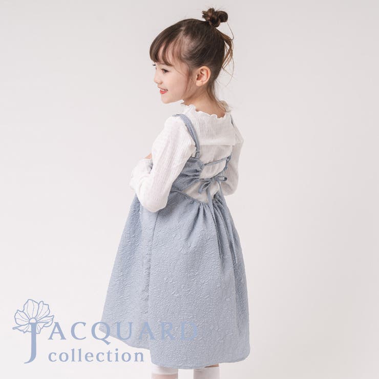 URBAN CHERRY バッグオープンリボンデザインジャガードキャミワンピース ワンピース・ドレス