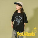 URBAN CHERRY 【POLAROAD/ポーラロード】ステッチフラワーロゴオーバーサイズTシャツ トップス