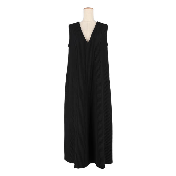 【20％OFFクーポン！6/10(水)限定】coca ジョーゼットプリーツVネックワンピース ...