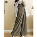 【5/15限定 15%OFFクーポン】RAKUku ワイドパンツ サロペット コーデュロイ マタニティウェア 秋冬 ワンピース・ドレス