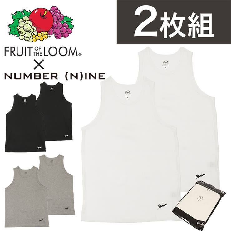 99HeadwearShop 【2枚セット】フルーツオブザルーム NUMBER (N)INE コラボ タンクトップ メンズ レディース FRUIT OF THE...