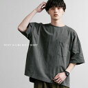 【7/26限定 10%OFFクーポン】Rocky Monroe 半袖Tシャツ ヴィンテージライク USAコットン メンズ レディース スリット 無地 胸ポケ 天竺 ピグメント加工 古着 ユーズドライク カットソー オーバーサイズ シンプル カジュアル ス