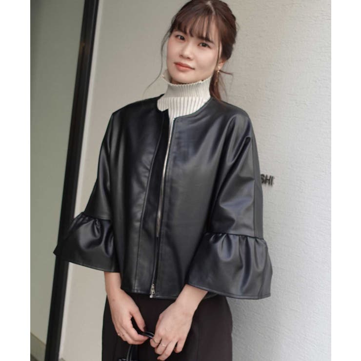 楽天市場】レザージャケット フリルの通販
