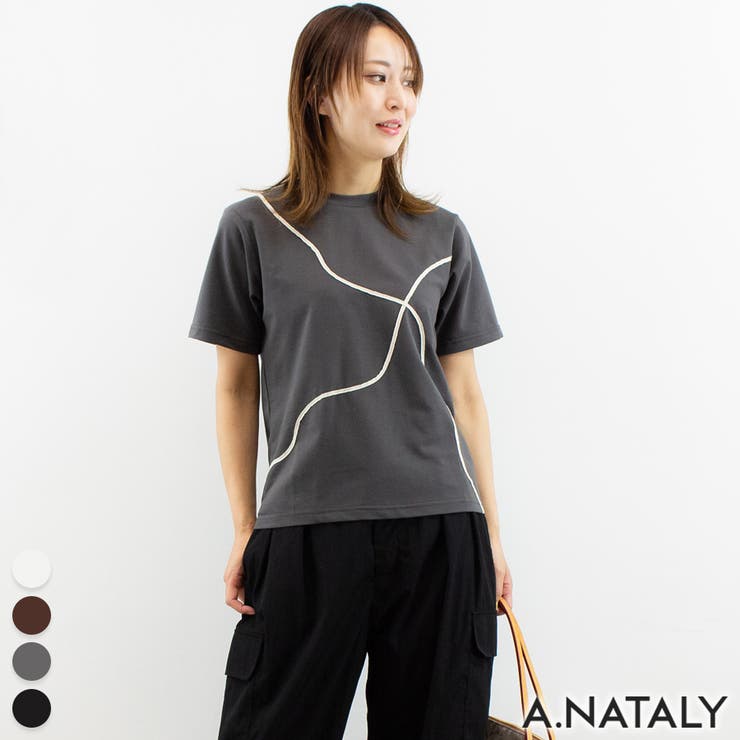 Other - A.NATALY コード刺繍Tシャツ トップス