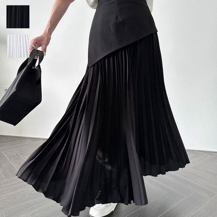 【10％OFFクーポン！11/27(木)1:59まで】maison de LATIR 品よく女性らしさを演出するプリーツスカート ロング丈 Aライン マキシ丈 ボトム おしゃれ 韓国ファッション オフィス お出かけ 上品 オンオフ セレモニー 軽やか 華