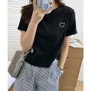aimoha ハートワンポイントTシャツ トップス
