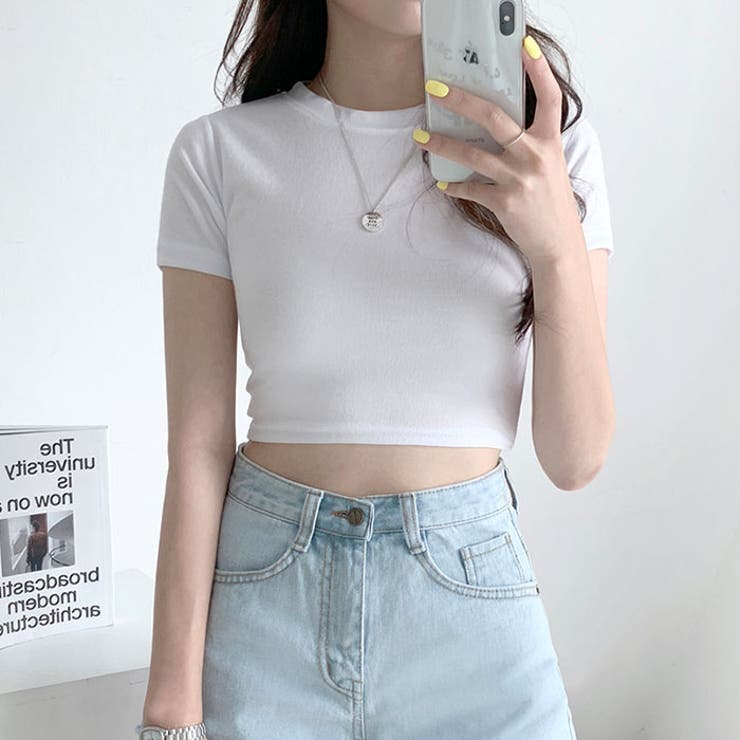 VIVID LADY tシャツ レディース 半袖 クロップド tシャツ 小さめ 無地 tシャツ レディース 半袖 ショート丈 tシャツ クロップド tシャツトップス 小さめ クロップド tシャツ へそ出し カットソー Y2K トップス