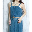 【8/11まで5%OFFクーポン】GORGE 《ZIPデザイン×デニムビスチェ》ショート丈トップ トップス