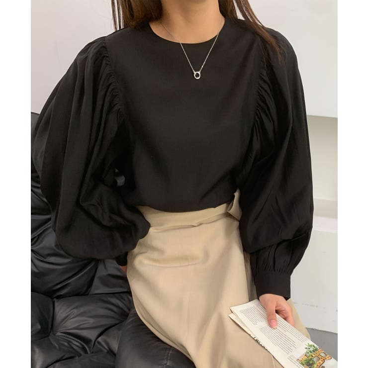 楽天市場】パフスリーブシアーブラウスの通販