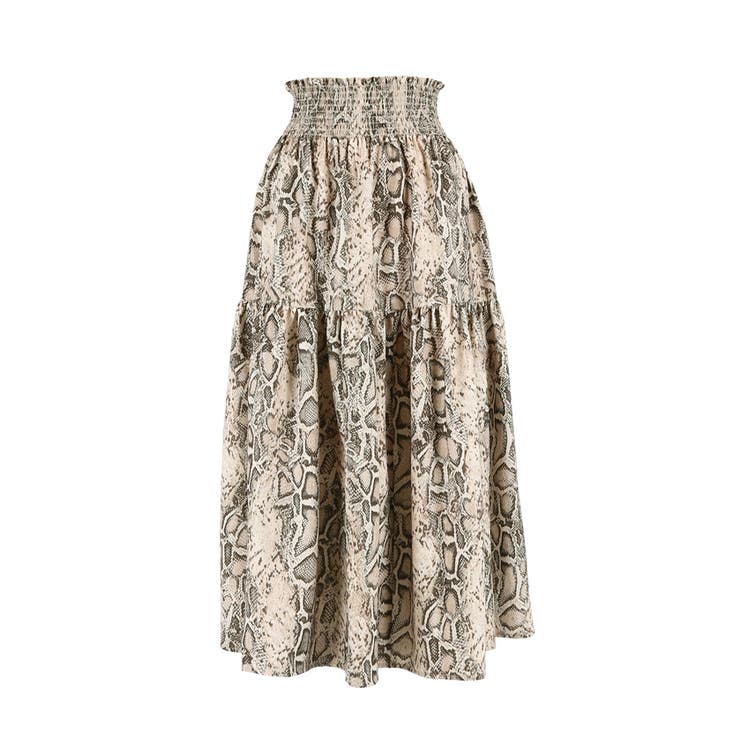 【10％OFFクーポン！11/27(木)1:59まで】coca サテンパイソンスカート レディース スカート