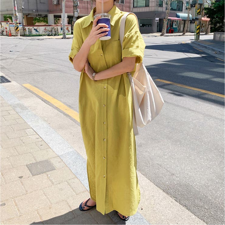 【10％OFFクーポン！12/11(木)1:59まで】privatebeach ロングシャツワンピース ワンピース・ドレス