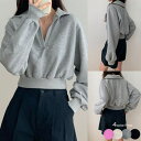 VIVID LADY 襟付きVネッククロップトレーナー長袖 tシャツ ショート丈 トップス 春ルーズフィット Y2K 春トップス 韓国ファッション クロップド丈トレーナー 春カットソー 可愛い tsdo1888 トップス