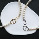 Melody Accessory パール ネックレス 日本製 フック フッシャー トレンド ゴールド シルバー おしゃれ かわいい プレゼント オケージョン アクセサリー 結婚式 入学式 卒業式 アクセサリー