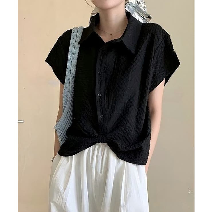 【10％OFFクーポン！7/26(日)1:59まで】Ulysses イレギュラーボタンダウン半袖トップス トップス