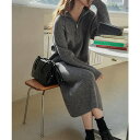 VIVID LADY ニットワンピース ロング 長袖 レディース ワンピースロング丈 レディース 長袖 秋冬 かわいい ニットワンピースリブ柄 ワンピース レディース きれいめ ワンピース 秋 冬 opch1512 ワンピース・ドレス