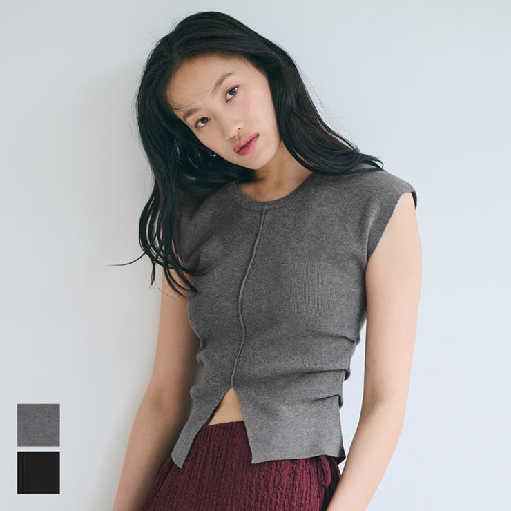 coca フロントスリットニット レディース トップスのサムネイル