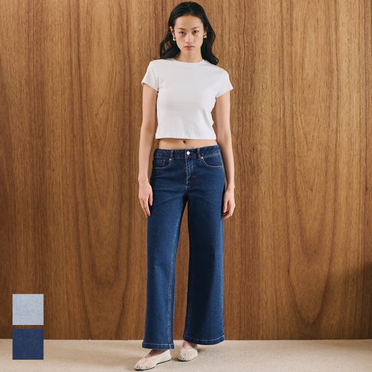 【5％OFFクーポン! 8/27 9:59まで 】coca ローライズストレッチデニム レディース パンツ・ズボンのサムネイル