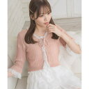 RETRO GIRL レース付きフリルカーデ トップス
