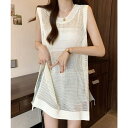 ANGELCLOSET メッシュサマーニットワンピース スリット トップス