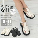 【5/16 1:59まで 5%OFFクーポン】DEMETER 軽量☆厚底ソール グルカサンダル シューズ・靴