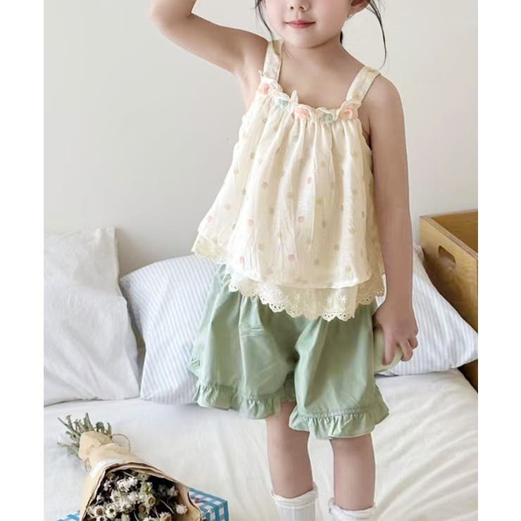 【10%OFFクーポン!12/11(木)1:59まで】aimoha kids 【aimoha-KIDS-】タンクトップ&パンツセットアップ アウター(コート・ジ...