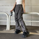 【5%OFFクーポン 9/11 1:59まで】non-hedge アンサンブルタックワイドパンツ パンツ・ズボン