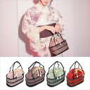 Tika フラワー刺繍巾着×オーバル竹かごバッグ ハンドバッグ 巾着バッグ 浴衣バッグ ピンク アンティークパープル ミントグリーン レッド Tika ティカ バッグ・鞄