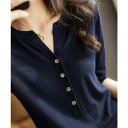 【8/11まで5%OFFクーポン】SUNSHINE CLOSET サマーニット Vネックニットトップス韓国 トップス