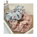 【10%OFFクーポン!11/27(木)1:59まで】RAKUku フラワーシュシュ 花柄 小花柄 ヘアアクセサリー