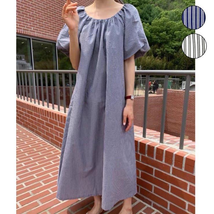 LADY LIKE ベルト付きスモックワンピース ワンピース・ドレス