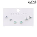 【10%OFFクーポン!11/27(木)1:59まで】LUPIS 【S925ポスト】バタフライ×ハート×ストーンピアスセット アクセサリー