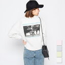 【マラソン期間中 5%OFFクーポン】&soiree バックプリントラグランスウェット トップス