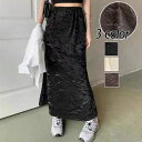 【5%OFFクーポン 9/11 1:59まで】LADY LIKE ストーン柄ストレッチロングスカート スカート