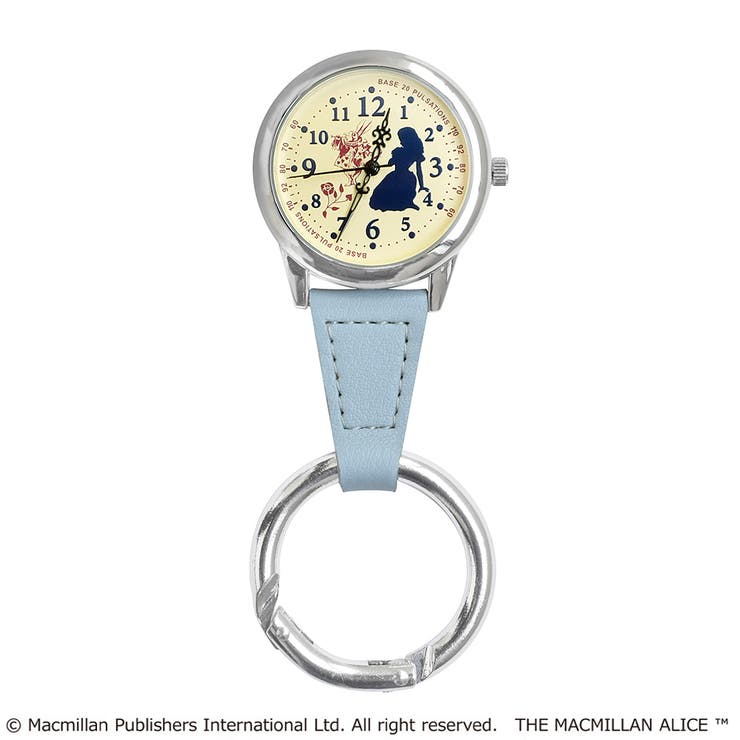 【10％OFFクーポン！11/27(木)1:59まで】KIT-HIT-SURU マクミラン・アリス カラビナ付きウォッチ ベビーブルー アクセサリー