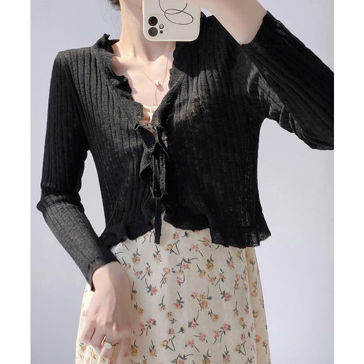 aimoha フリルシアーボレロカーディガン トップス